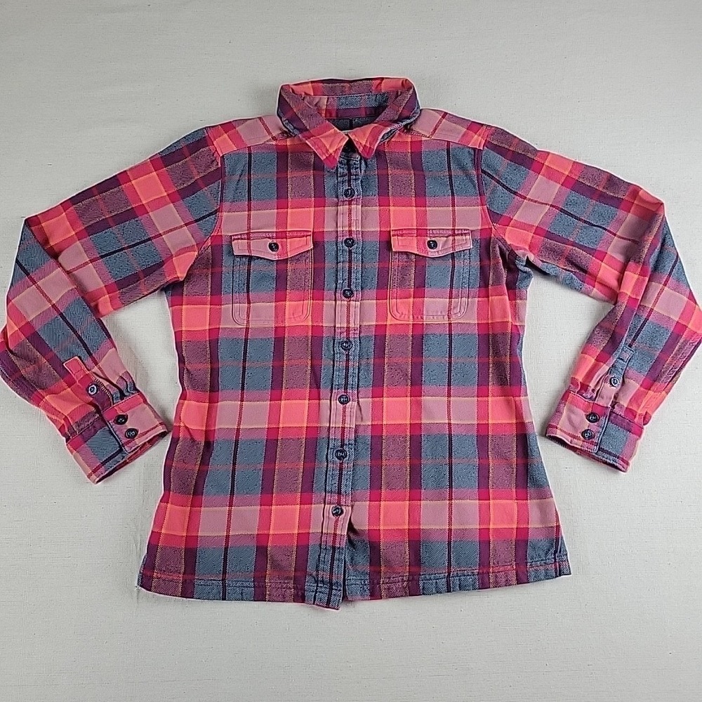 Comfort Outfitter Flannel Shirt Men's XL Red Blue Plaid Button Front Workwear...